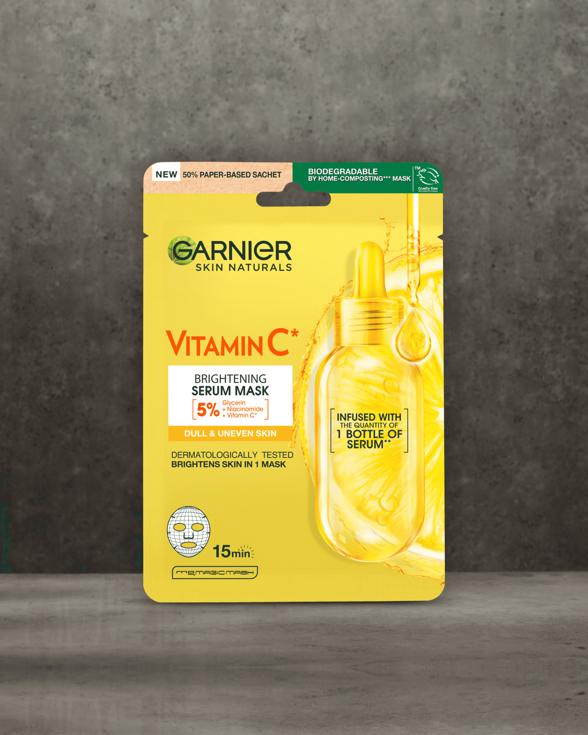 Mască șervețel pentr față cu vitamina C